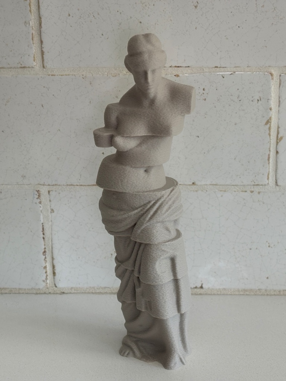 Abstract Greek Statue, Modern Geometric Sculpture, Modern Home Decor